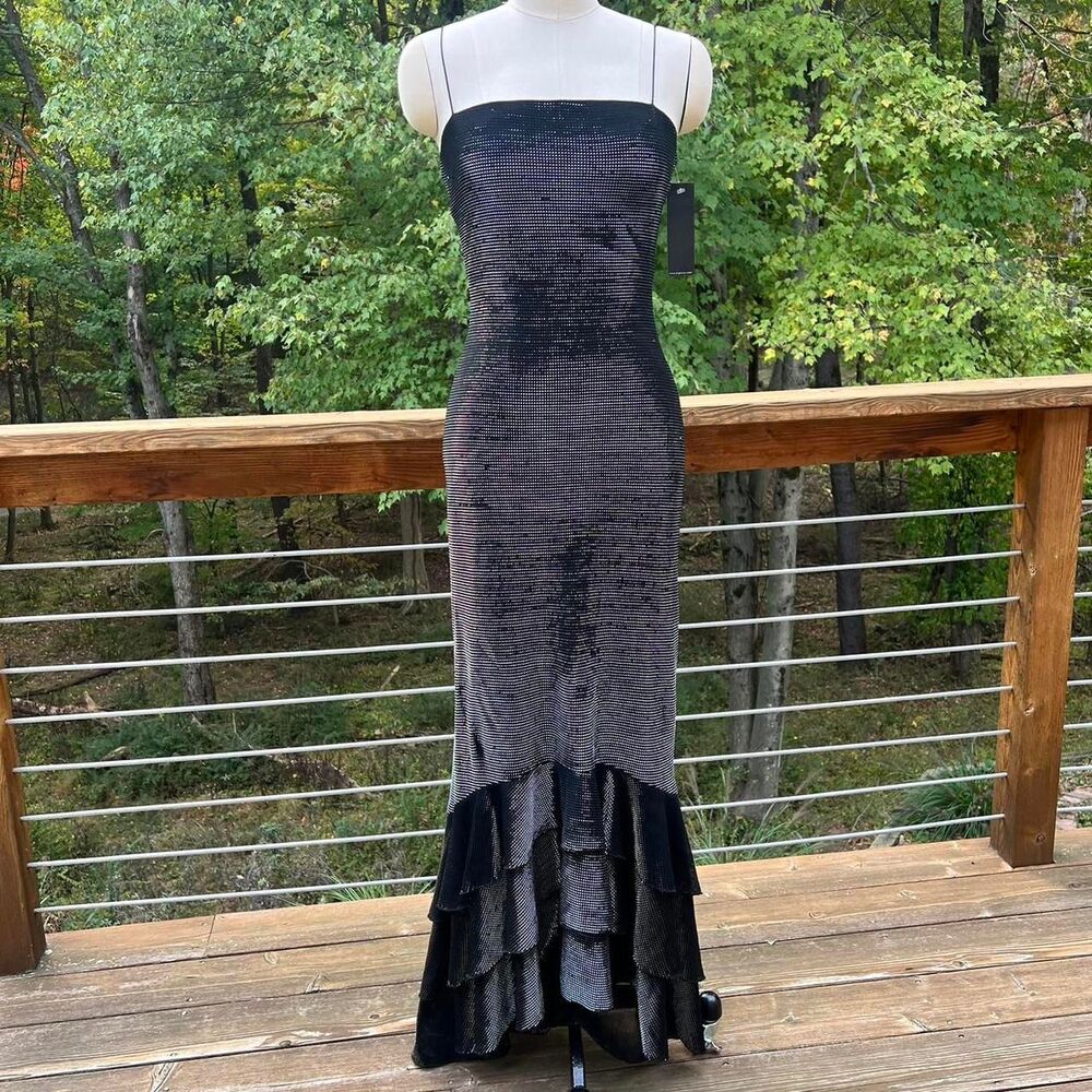 Vintage Black Ruffle Dress